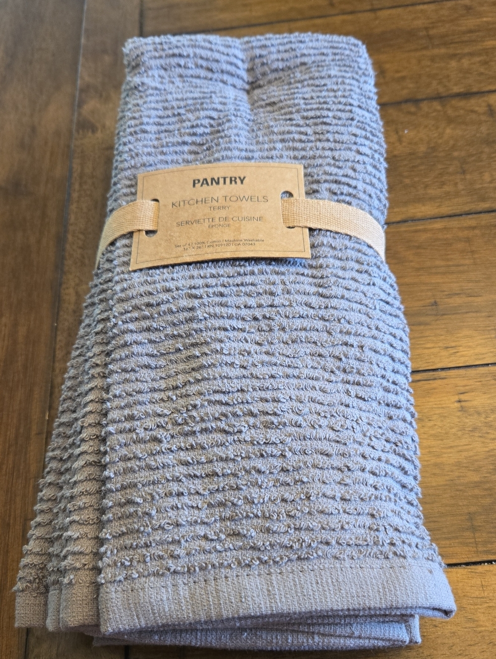 Gray Kitchen Towels - Soft Terry Cotton